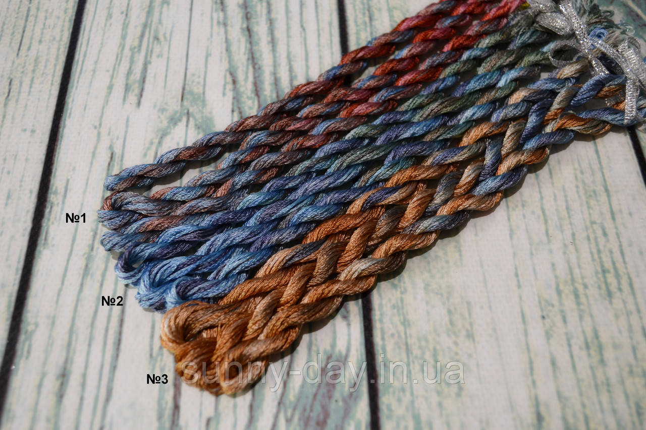 Муліне ручного фарбування, основа - натуральний корейський шовк, фото 1