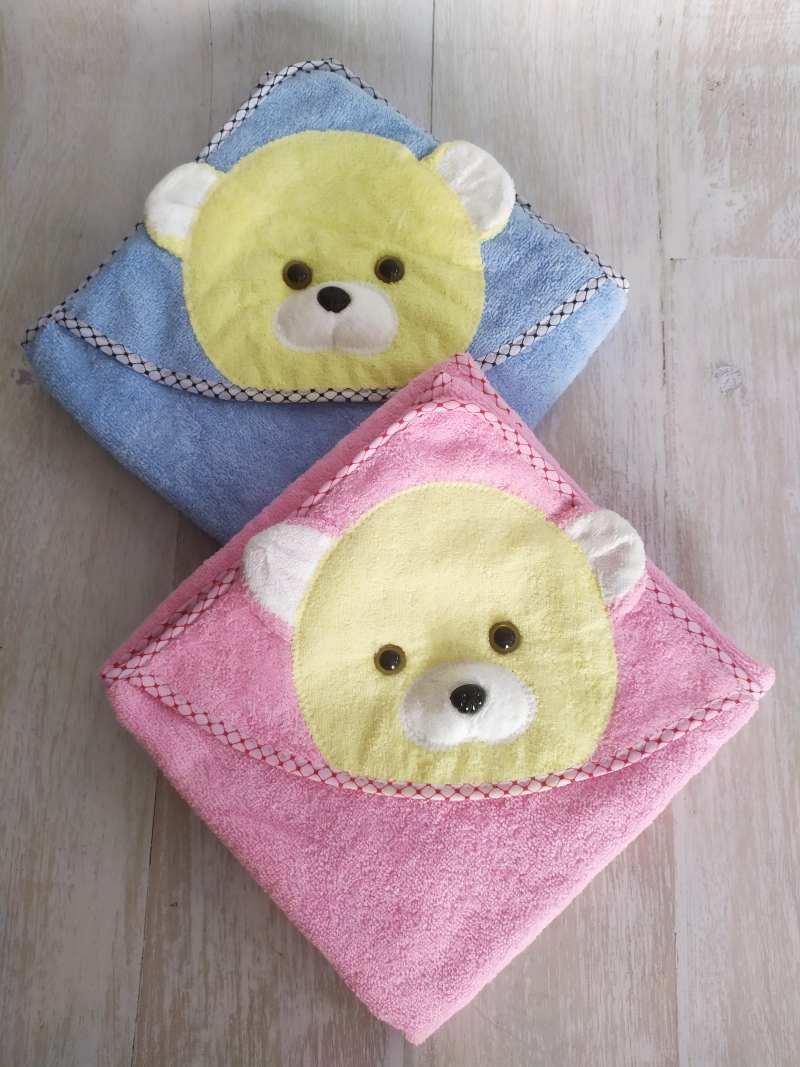 Полотенце Уголок для Купания Новорожденных Мишка Махра Премиум — Купить ...