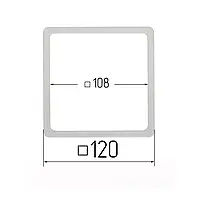 Термоквадрат для натяжних стель 108х108мм (внутрішній розмір) 120х120 мм (зовнішній розмір)