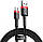 Кабель USB Type C 3A Cafule CATKLF-B91 black/red Baseus 1m, фото 2