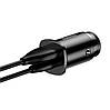 Автомобільний зарядний пристрій Baseus Dual USB & USB-C QC 3.0 30 Вт Black (CCALL-AS01), фото 4