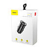 Автомобільний зарядний пристрій Baseus Dual USB & USB-C QC 3.0 30 Вт Black (CCALL-AS01), фото 5