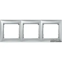 Рамка для вимикачів Legrand Valena 770153 Aluminium 3 поста