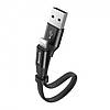 Кабель Baseus Nimble Two-in-one Portable Cable (Android/iOS) плоский 0.23 м Black (CALMBJ-01), фото 2