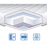 Тонкий матрац-топер на диван Dual 140x200 TM Eurosleep з жакардовим чохлом., фото 2