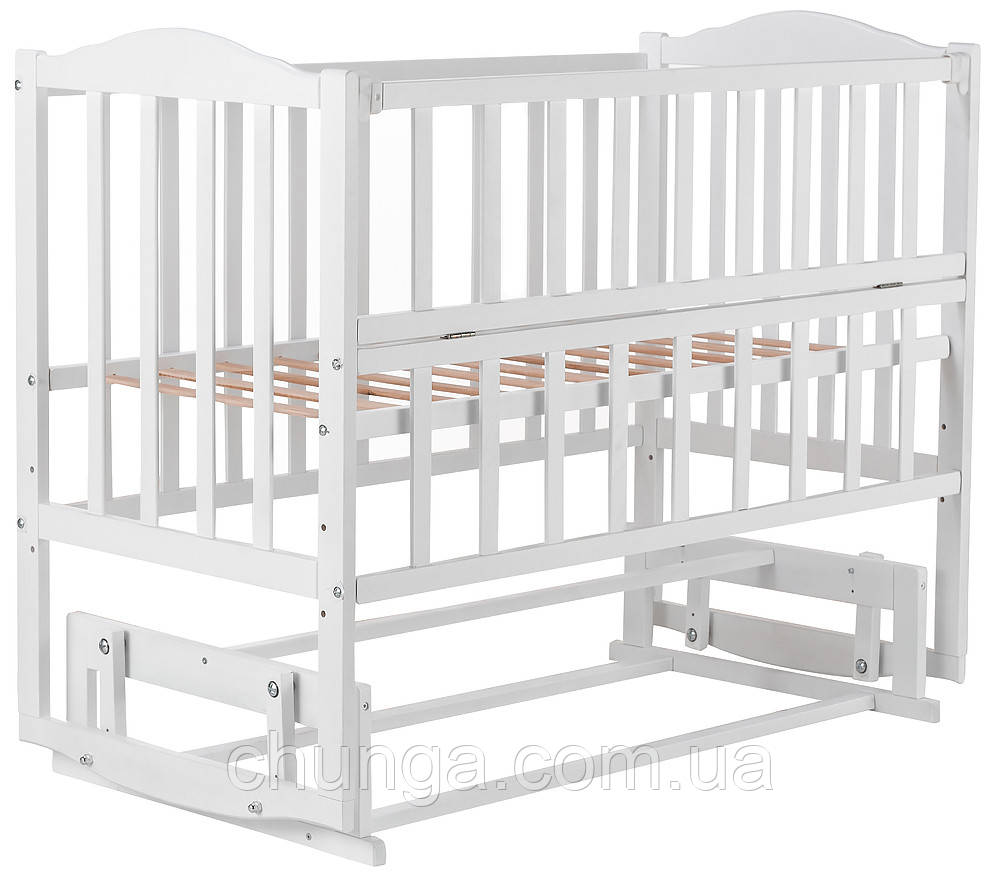 Кровать Babyroom Зайчонок ZL201 маятник, откидной бок белая