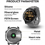 Водонепроникний спортивний годинник із пульсометром із каучуковим ремінцем із підсвіткою, секундоміром, будильником, фото 3