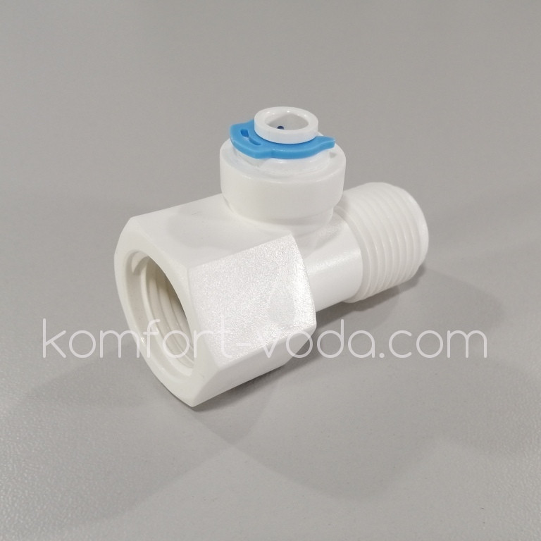 Муфта з відведенням 1/2" РВ х 1/2" РН х 1/4" шланг, Тайвань