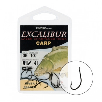 Гачок Excalibur River Feeder Black No1 (8 шт.)