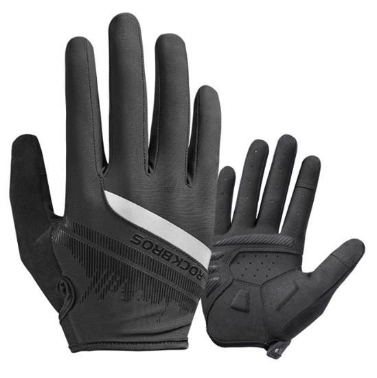 Велосипедні рукавички з пальцями Town Rockbros чорний, фото 1