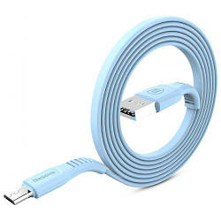 Кабель зарядный Baseus Flat Micro USB Cable Fast Data Sync Charging 1 м Bright Blue (CAMZY-03)