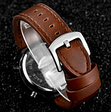 Спортивний водонепроникний електронно-стріляльний кварцовий годинник зі шкіряним ремінцем, фото 5