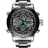 Кращий красивий армійський і тактичний годинник AMST з металевим браслетом, фото 3