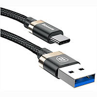 Кабель Baseus Golden Belt Series Cable USB 3.0 to USB Type-C 3 A 1.5 м Black/Gold (CATGB-A1V)