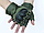 Тактичні рукавички безпалі відкриті чорні зелені олива пісочні, фото 2