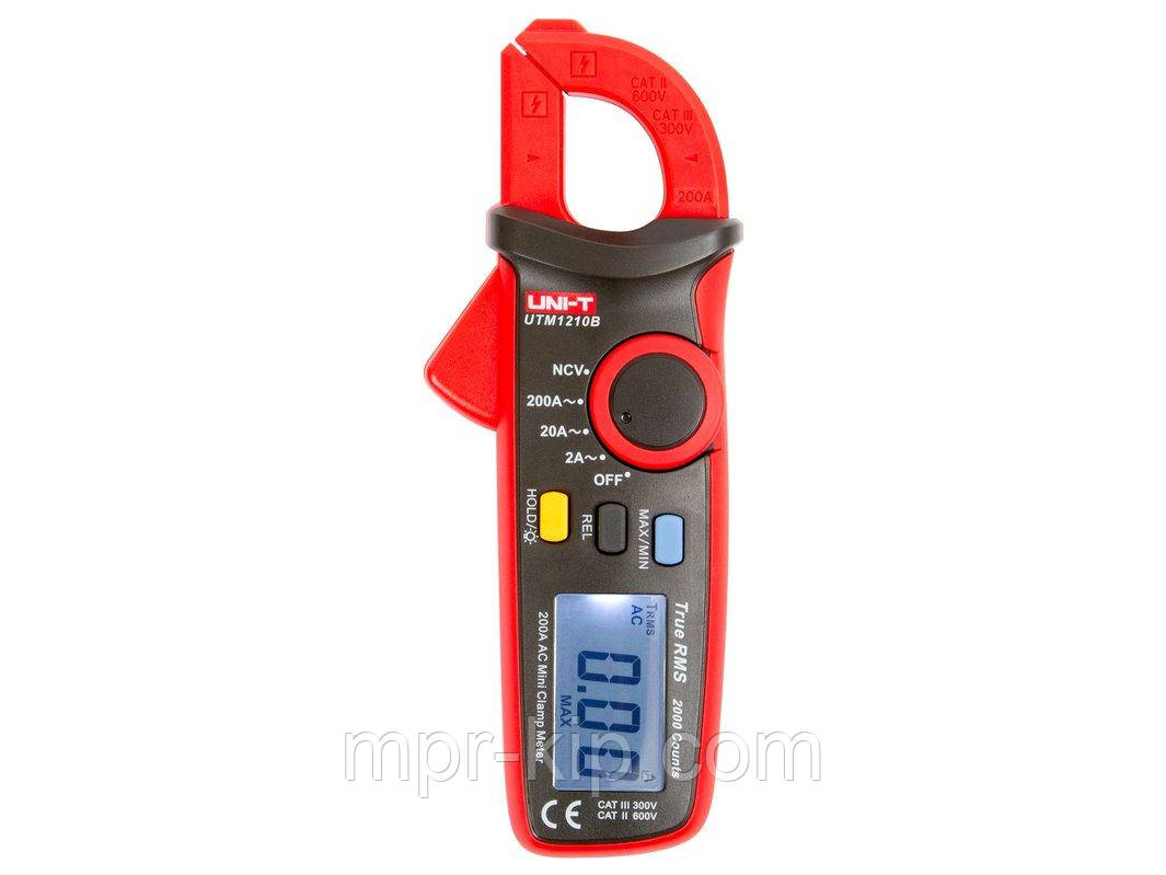 Кліщі струмовимірювальні UNI-T UT210B (2 A / 20 A / 200 A; ±1.0%) True RMS