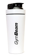GymBeam Shaker Steel White 750 ml