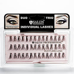 Пучкові вії для нарощування подвійні Salon Duo Flare Individual Lashes LONG