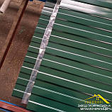 Профнастил бо, некондиція, профлист зеленого кольору RAL 6005, купити профнастил для тимчасового паркану, фото 5