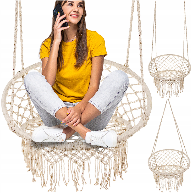 Качели подвесные гнездо аиста Malatec бежевый (Польша): продажа, цена в ...