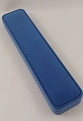 Футляр для браслета, ланцюжка широкий сіро-синій оксамитовий 0628
