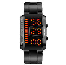 Чоловічий наручний годинник Skmei 1179, оригінальний чорний годинник, фото 2