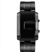 Чоловічий наручний годинник Skmei 1179, оригінальний чорний годинник, фото 3