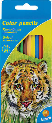 Олівці двосторонні кольорові Kite, 12 шт. / 24 кольори, фото 2