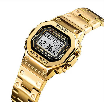 Жіночий спортивний годинник Skmei 1433, singapore золото, фото 1