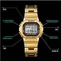 Жіночий спортивний годинник Skmei 1433, singapore золото, фото 5