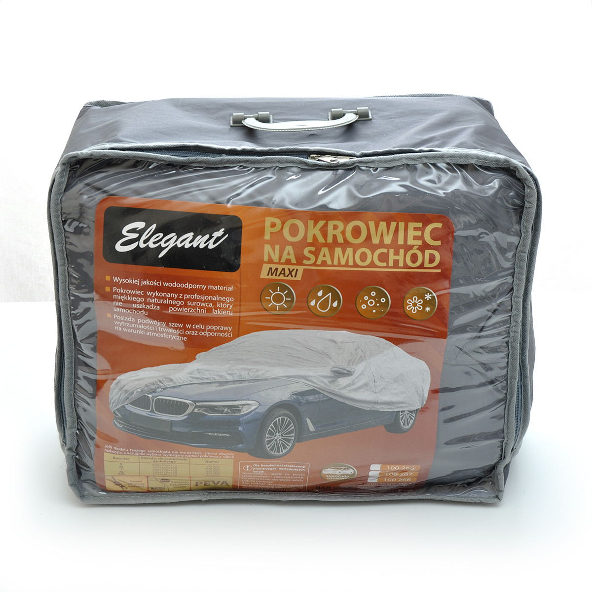 Тент автомобільний седан 535x178x120см (XL) с подкладкой PEVA 100268 ELEGANT (кишені дзеркал, блискавка), фото 1