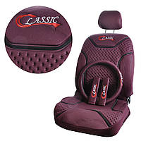 Авто чохли бордові Classic MILEX 72625  Польща