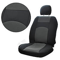 Авточохли універсальні MAX В чорно- сіра тканина щільна спинка 2 підголовника Автосвіт