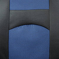 Авточохли універсальні MAX В чорно- синя тканина спинка тягнеться 2 підголовника Автосвіт