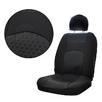 Авточохли універсальні MAX В чорна тканина щільна спинка 2 підголовника Автосвіт