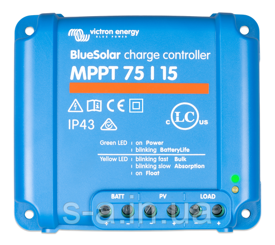 Victron Energy BlueSolar MPPT 75/15 (12/24V-15A) MPPT Контролер заряду сонячних батарей (модулів)