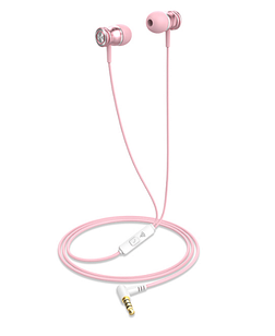 Вакуумні навушники з мікрофоном HAVIT HV-E303P Pink 25812