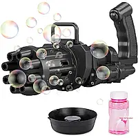 Детская автоматическая игрушка BUBBLE GUN BLASTER создаёт мыльные пузыри, генератор мыльных пузырей 50472