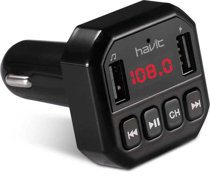 FM модулятор Havit HV-FM808BT Black 25338, фото 1