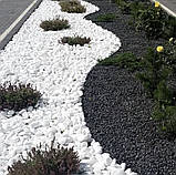 Галька сіра графітова базальтова для ландшафтного дизайну та декору клумб (ціна за 1 кг від 1 тони), фото 10