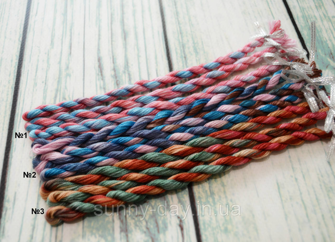 Муліне ручного фарбування, основа -  муліне DMC, фото 1