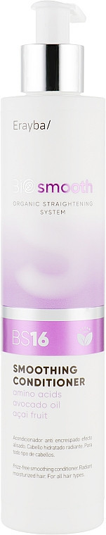 Кондиціонер для випрямлення волосся Erayba Bio Smooth Smoothing Conditioner BS16, 250 мл