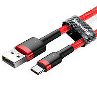 Кабель Baseus Cafule USB to USB Type-C 0.5 м Red (CATKLF-D09)