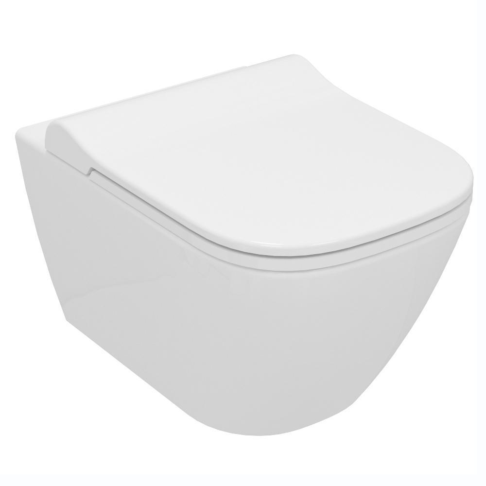 SOLO Rectangular унітаз підвісний, сидіння тверде Slim slow-closing 51*35,5*33 см