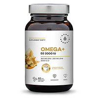 Риб'ячий Жир Омега 3 + Вітамін Д3 60 кап Aura Herbals Omega 3 + Vitamin D3 Доставка з ЄС