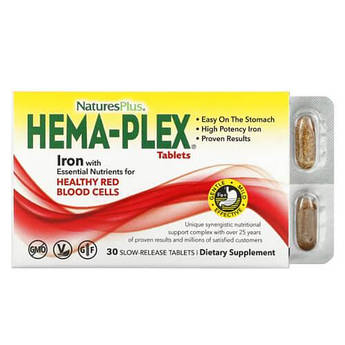 NaturesPlus Hema-Plex 30 Slow-Release Tablets