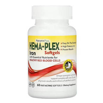 NaturesPlus Hema-Plex 60 рідких капсул