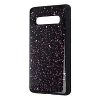 Чехол-накладка для телефона Confetti Black TPU Case Samsung S10 Plus Розовый