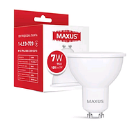 Лампа светодиодная MAXUS 1-LED-720 MR16 7W 4100K 220V GU10