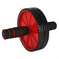 Тренажер MS 0871-1 колесо для мышц пресса, 29 см. Красный, Land of Toys